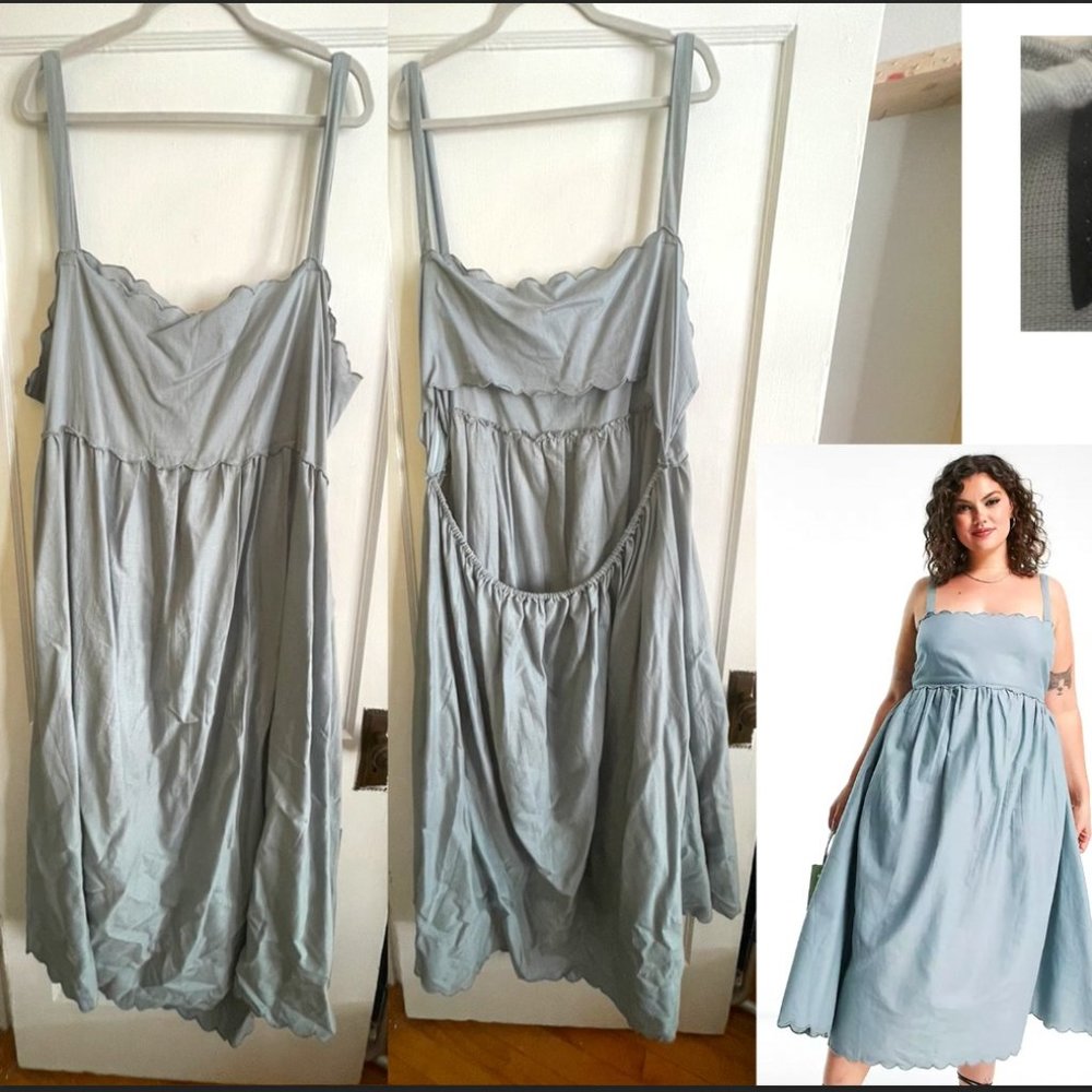 Asos Back cut-out scallop edge dress